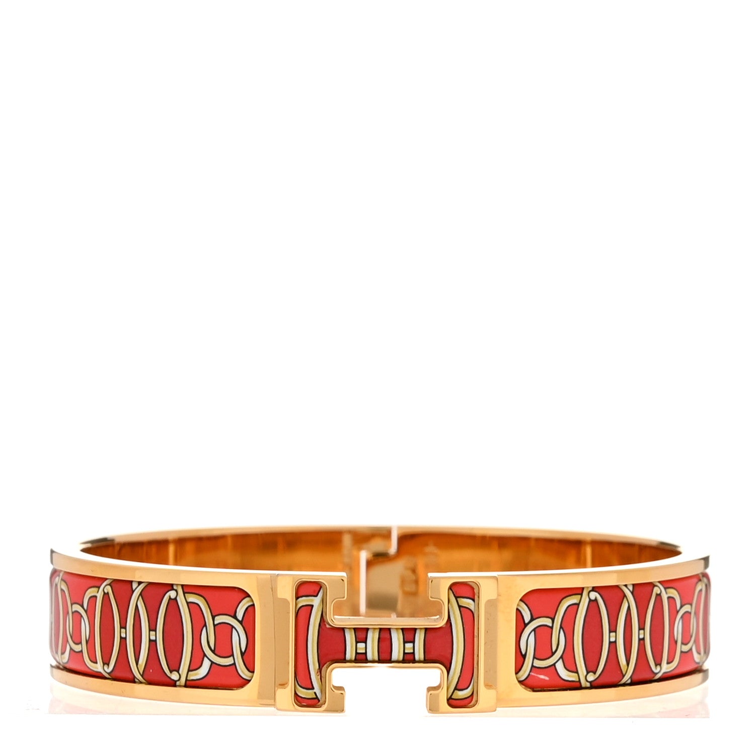 Hermes Enamel Narrow Print H Lift Clic Clac H Bracelet PM 1 of 5