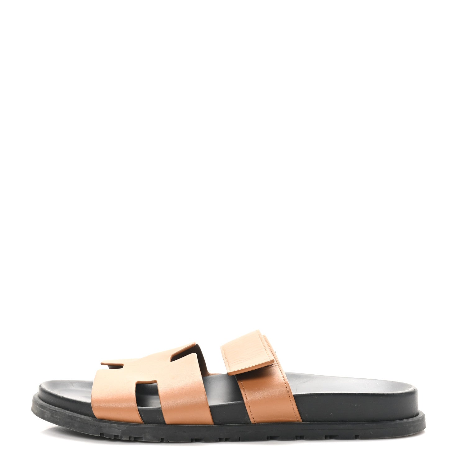 Hermes Calfskin Mens Chypre Sandals 40 Naturel 1 of 11