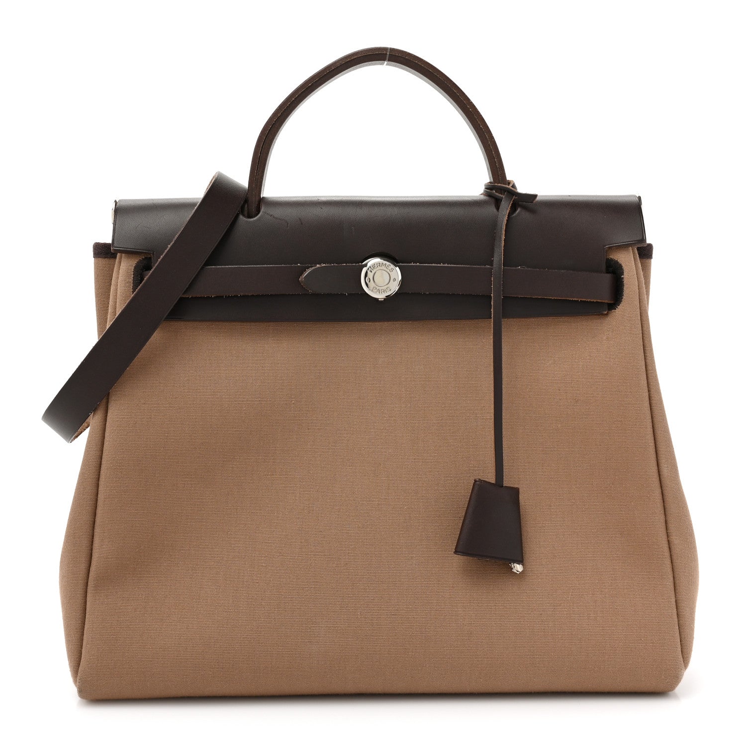 Hermes Toile Vache Hunter Herbag 30 PM Etoupe Ebene 1 of 17