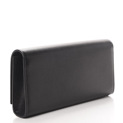 Saint Laurent Grain De Poudre Monogram Cassandre Clutch Black 3 of 7