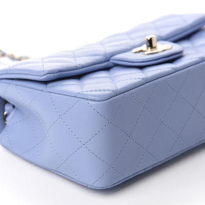 Chanel Lambskin Quilted Mini Rectangular Flap Light Blue 6 of 11