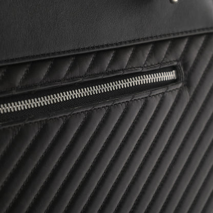 Celine Calfskin Diagonal Quilted Mini Belt Bag Black 12 of 16