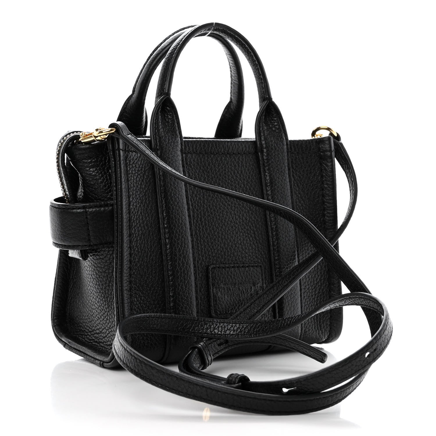 Marc Jacobs Grained Calfskin Micro The Tote Bag Black 3 of 9