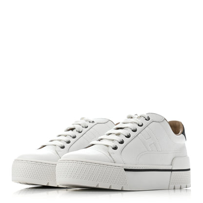 Hermes Epsom Womens Voltage Sneakers 36 White Black 3 of 7
