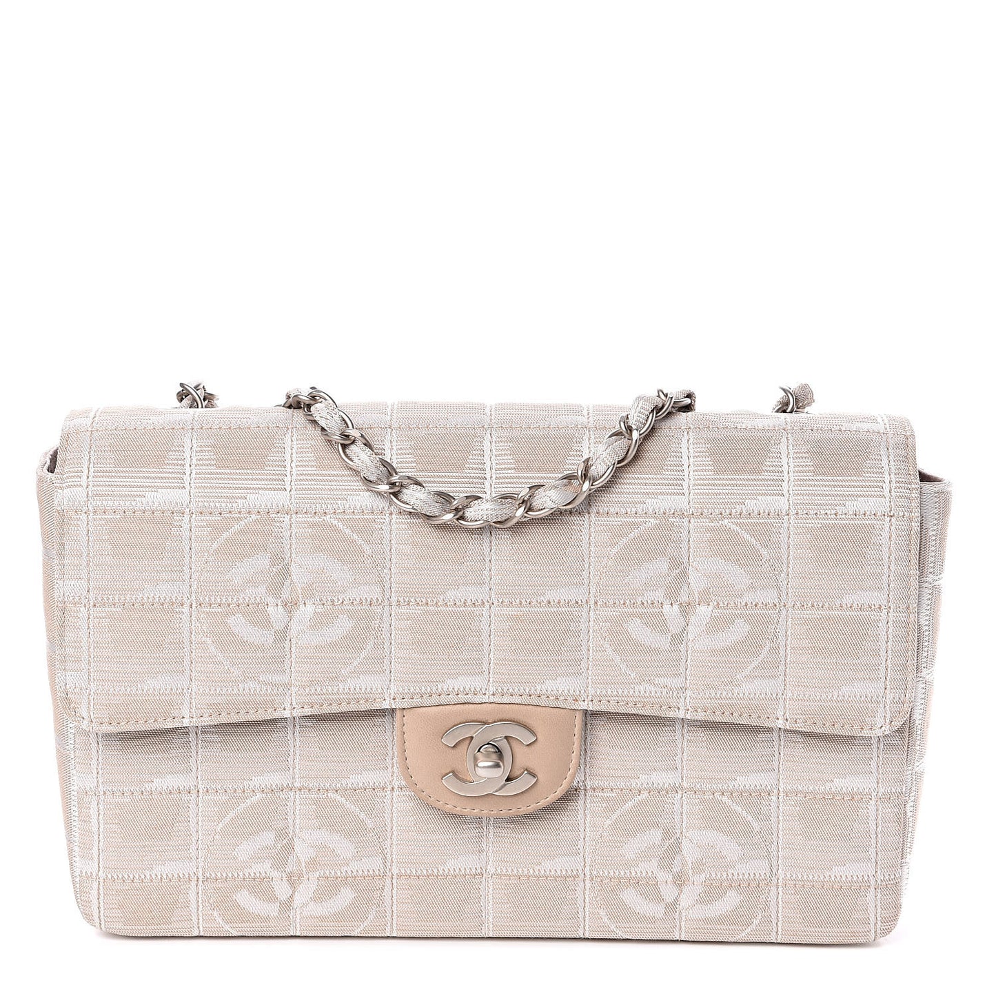 Nylon Medium Travel Flap Light Beige