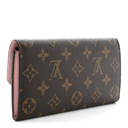 Louis Vuitton Monogram Emilie Wallet Rose Ballerine 3 of 9