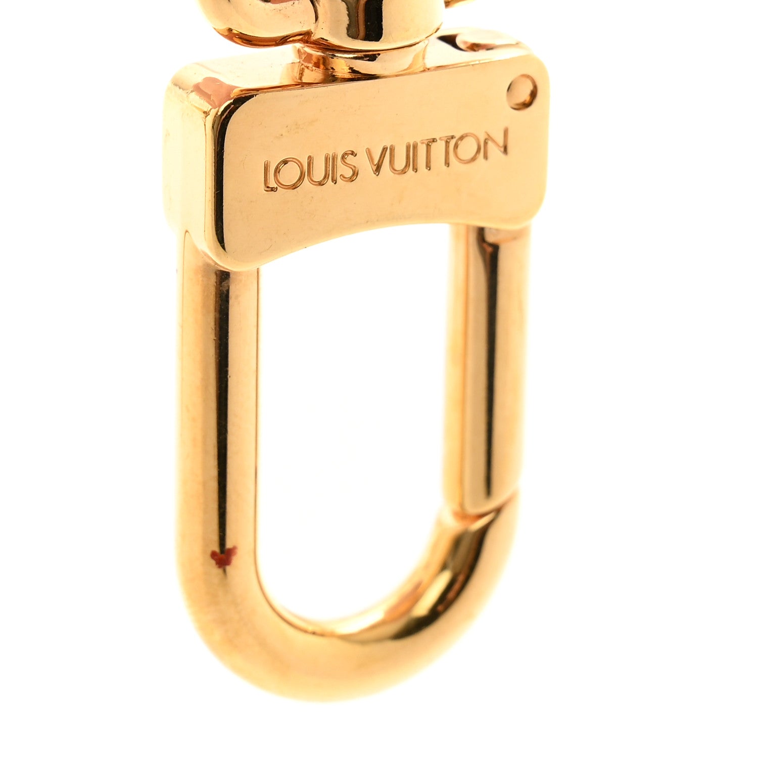 Louis Vuitton Brass Enamel Fleur De Monogram Bag Charm Chain Gold 3 of 4