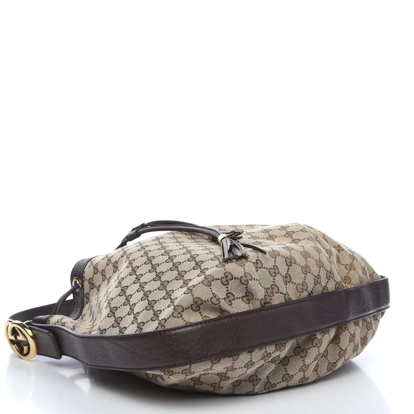 Monogram Medium Interlocking Icon Shoulder Bag Dark Brown