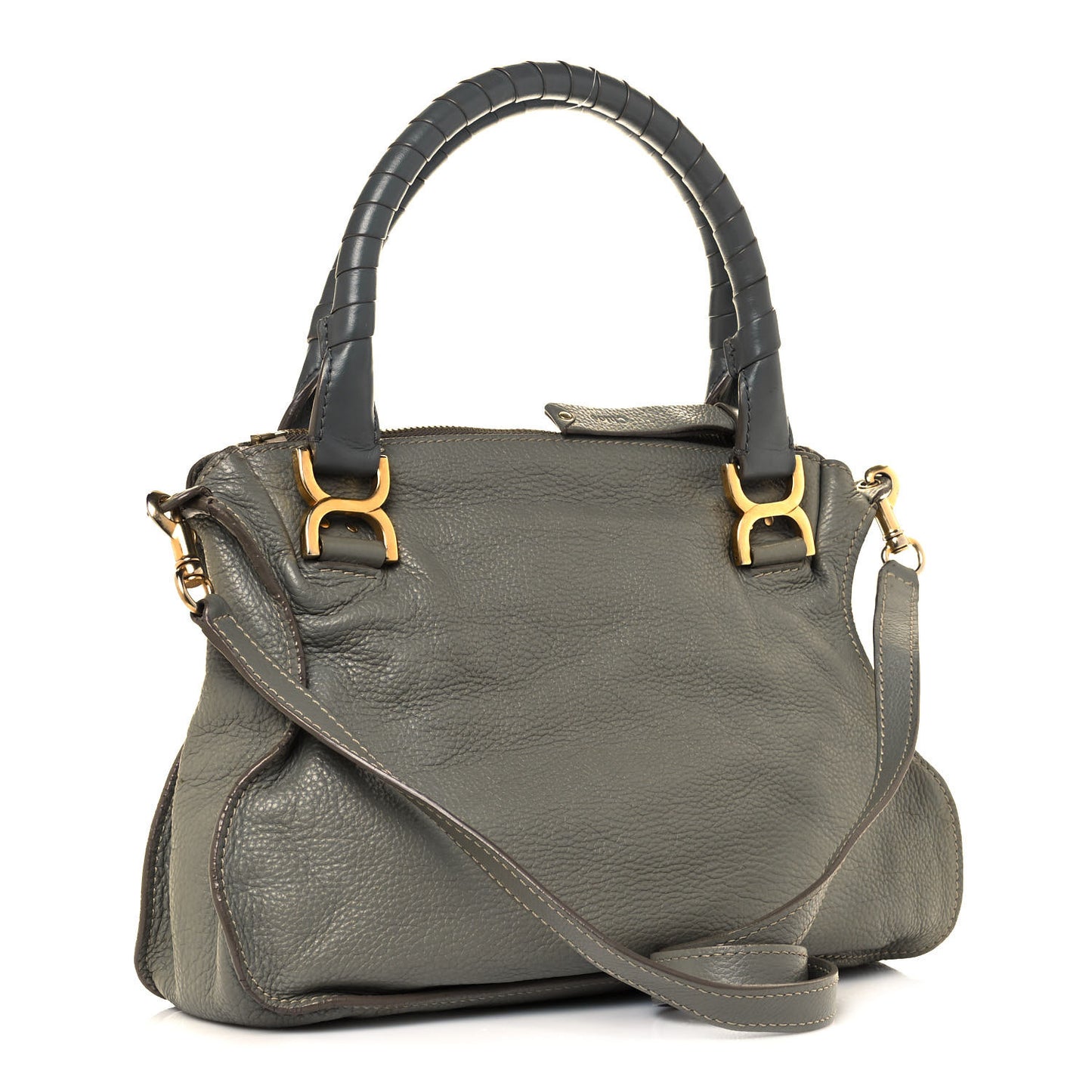 Calfskin Medium Marcie Satchel Cashmere Grey