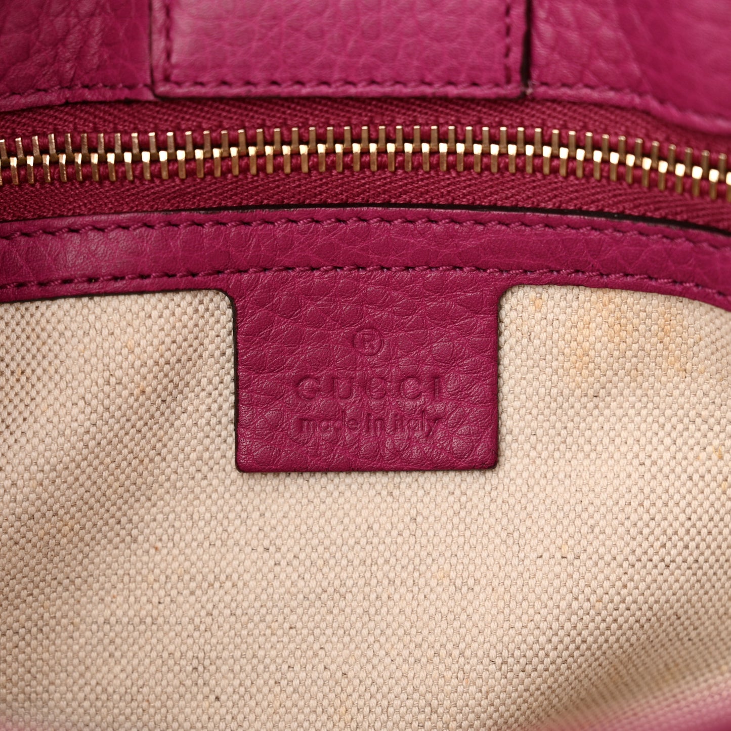 Calfskin Small Bamboo Shopper Tote Bright Bougainvillea