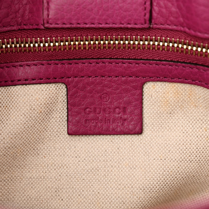 Gucci Calfskin Small Bamboo Shopper Tote Bright Bougainvillea 7 of 16