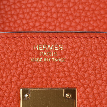 Hermes Togo Birkin 30 Orange Poppy 22 of 32