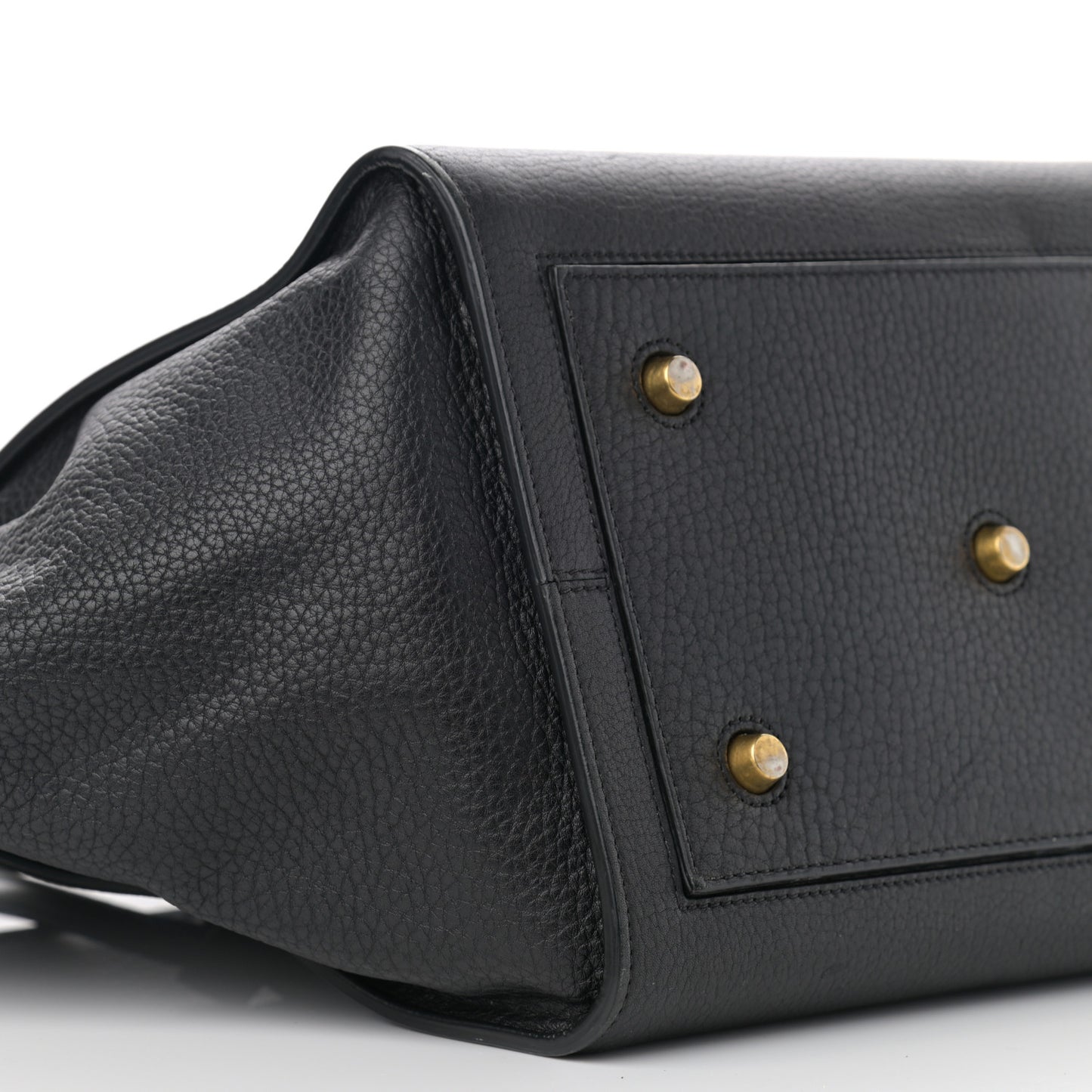 Crisped Calfskin Medium Tie Knot Tote Black