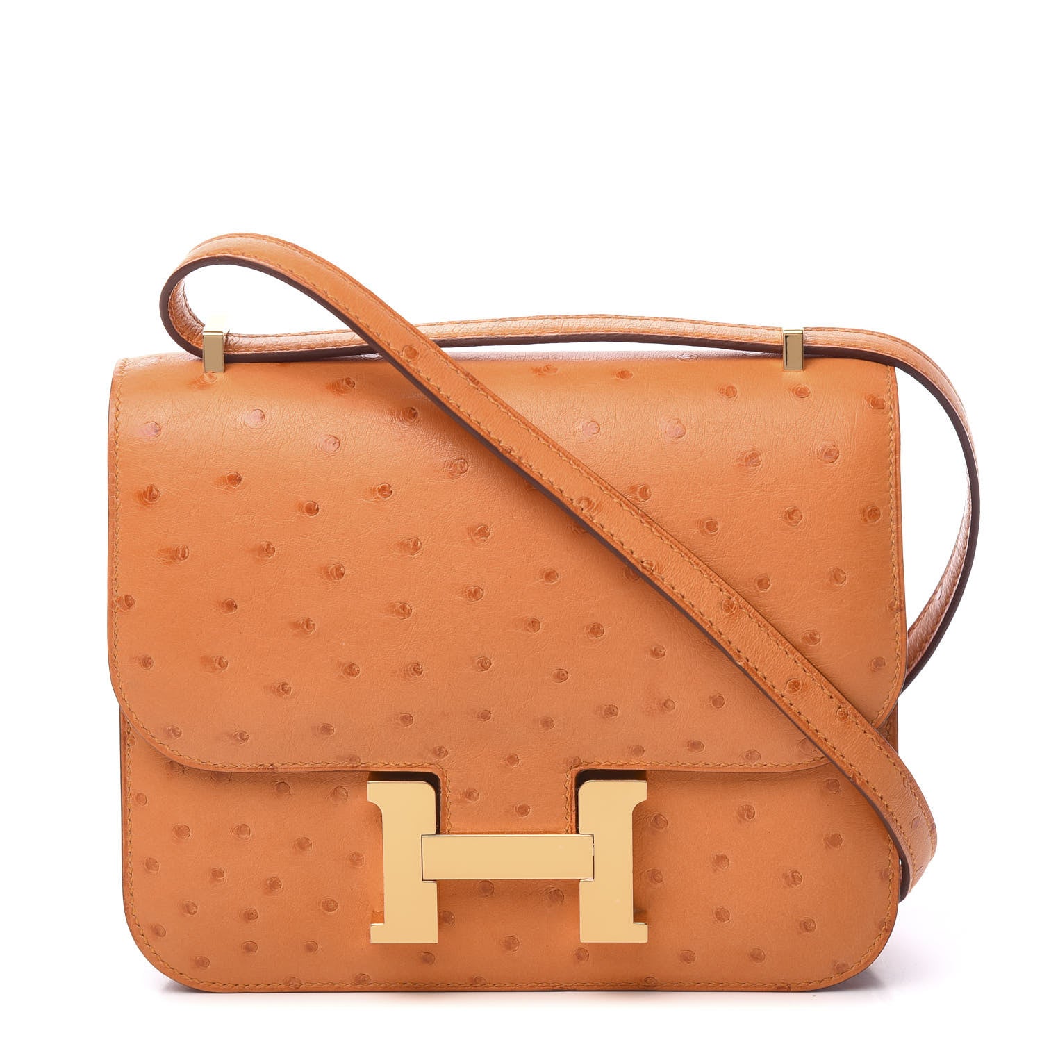 Hermes Ostrich Constance 18 Abricot 1 of 20