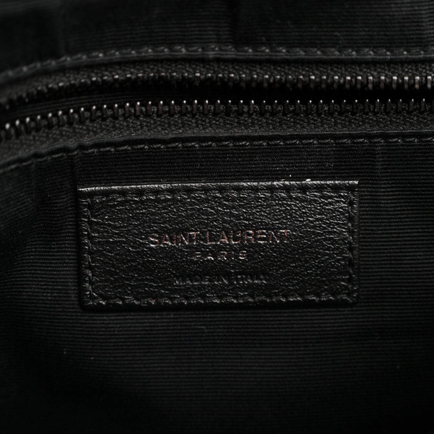 Calfskin Y Quilted Monogram Large Loulou Chain Satchel Black