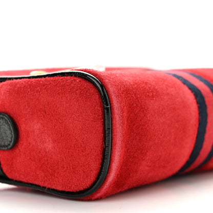 Gucci Suede Small Ophidia Belt Bag 85 34 Hibiscus Red 10 of 11