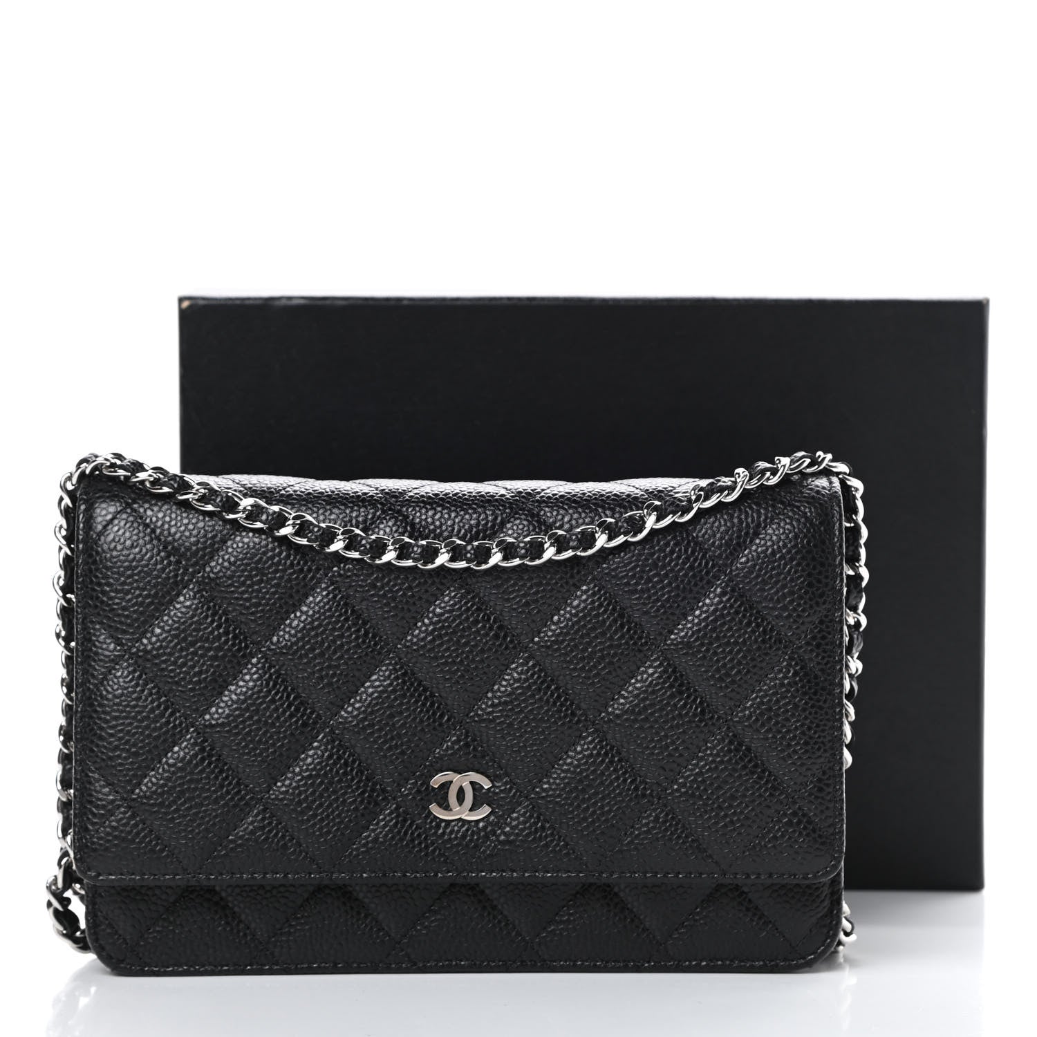 Chanel Caviar Quilted Wallet On Chain WOC Black 12 of 12