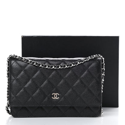 Chanel Caviar Quilted Wallet On Chain WOC Black 12 of 12