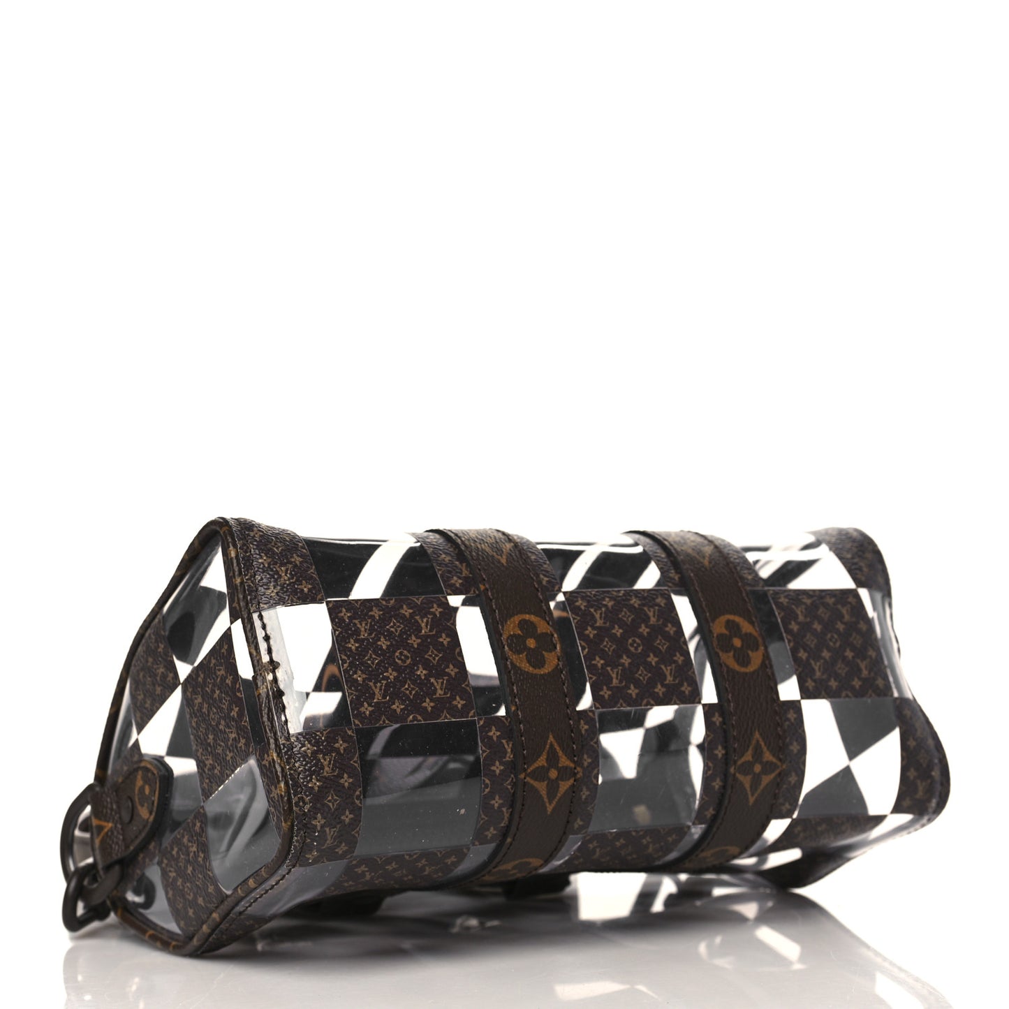 PVC Monogram Chess Keepall Bandouliere 25