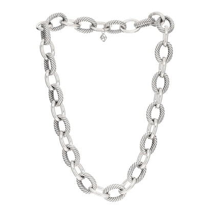 David Yurman Sterling Silver 16mm Large Oval Link Necklace 2 of 3