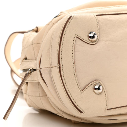 Chanel Goatskin Square Stitch Essential Bowler White 10 of 15