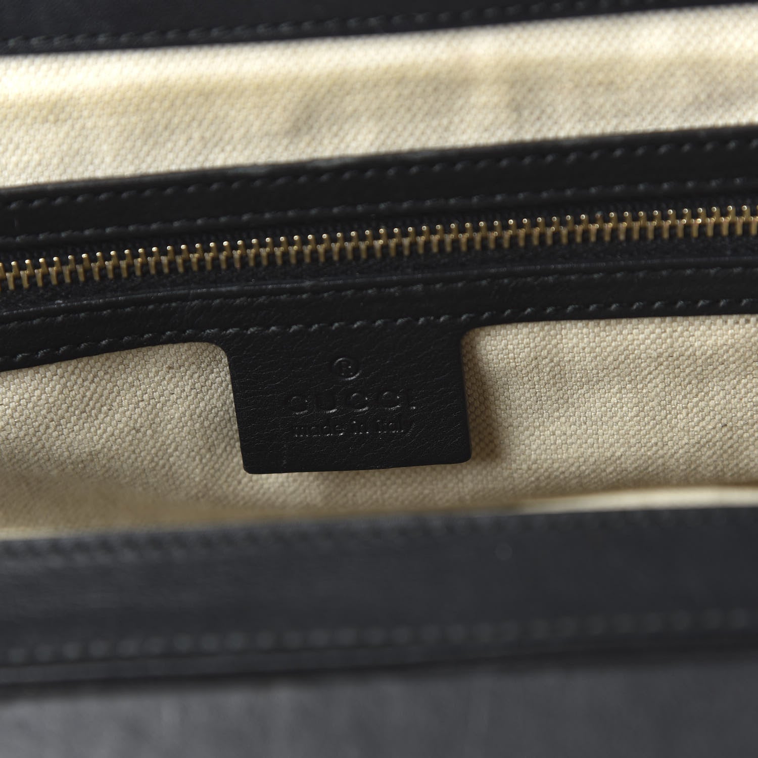 Gucci Calfskin Bold Bamboo Medium Top Handle Bag Black 8 of 11