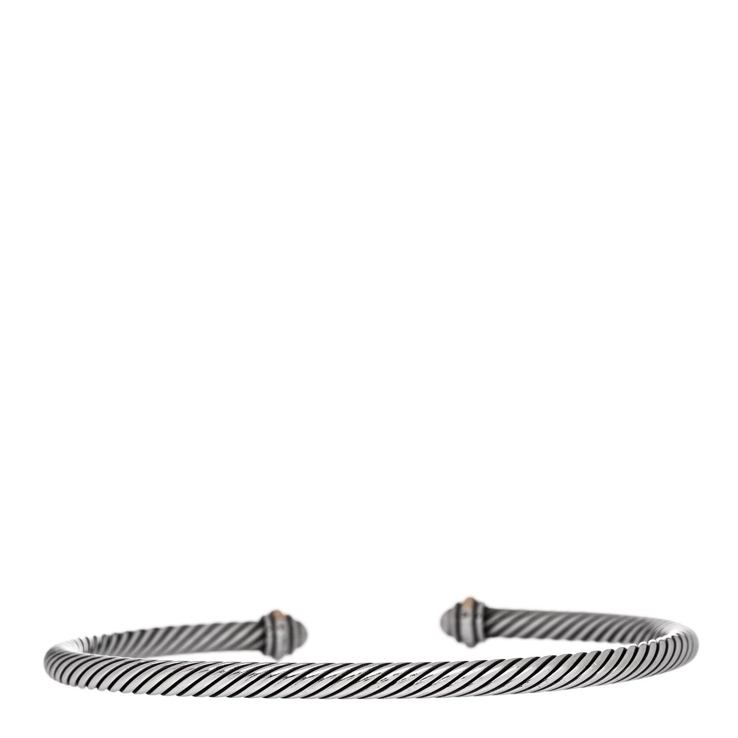 Sterling Silver 18K Yellow Gold 4mm Cable Classics Bracelet