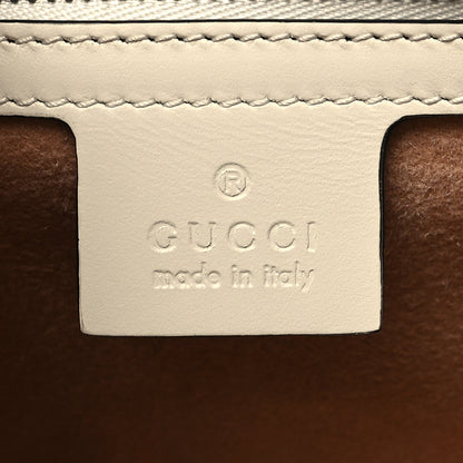 Gucci Calfskin Sylvie Web Queen Margaret Shoulder Bag Mystic White Black 6 of 10