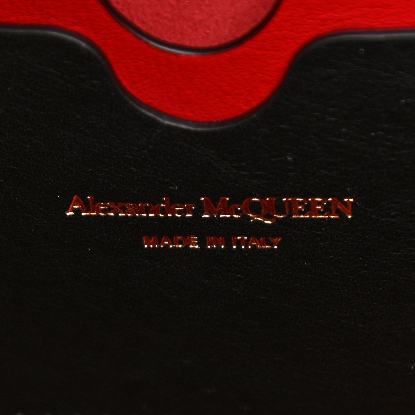 Calfskin The Tall Story Shoulder Bag Black Red