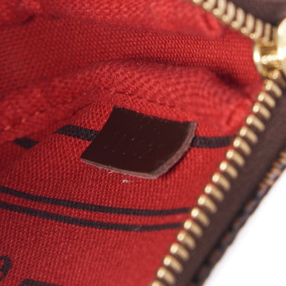 Louis Vuitton Damier Ebene Complice Trunks and Bags Mini Pochette Accessories Red 8 of 8