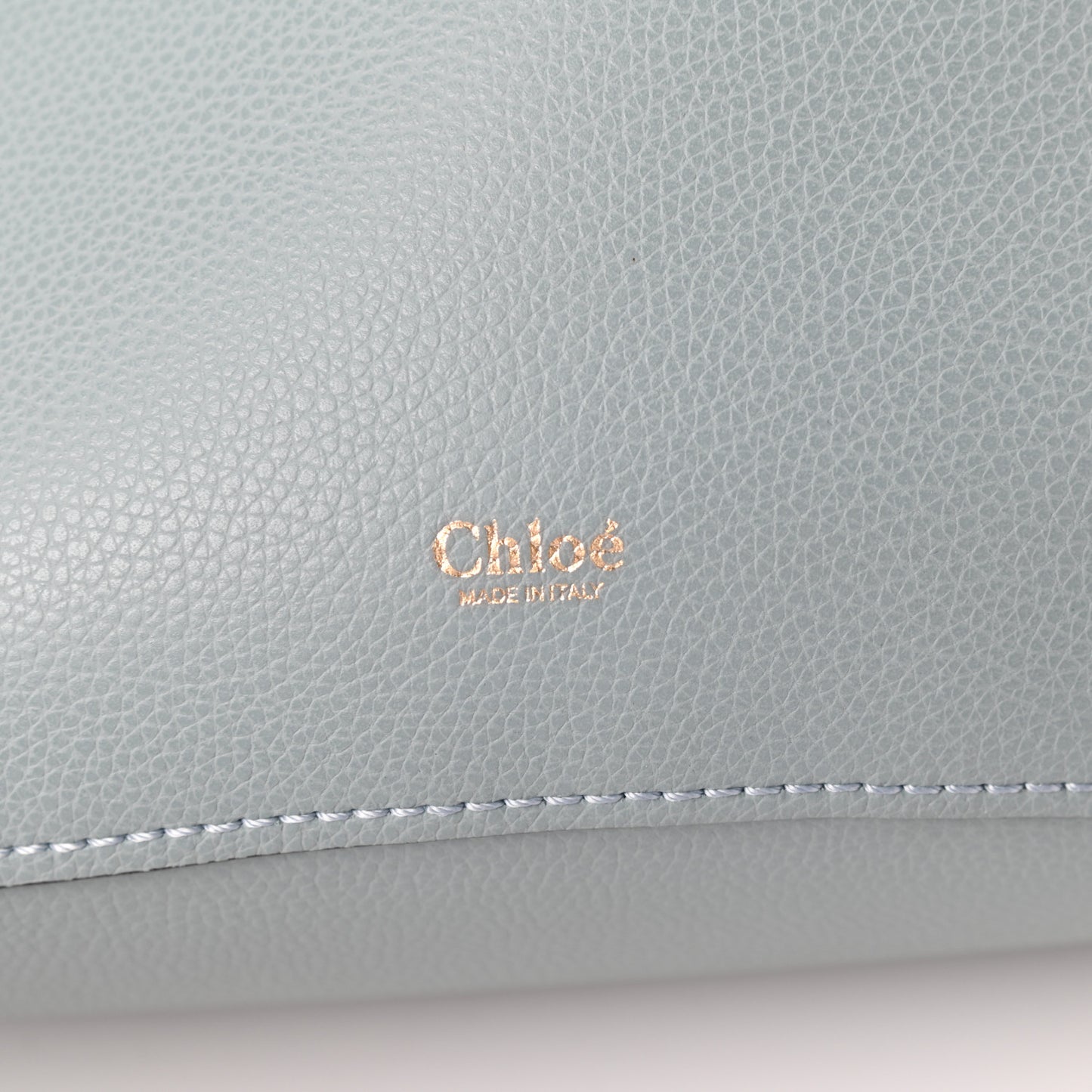 Smooth Grained Calfskin Medium Aby Tote Faded Blue