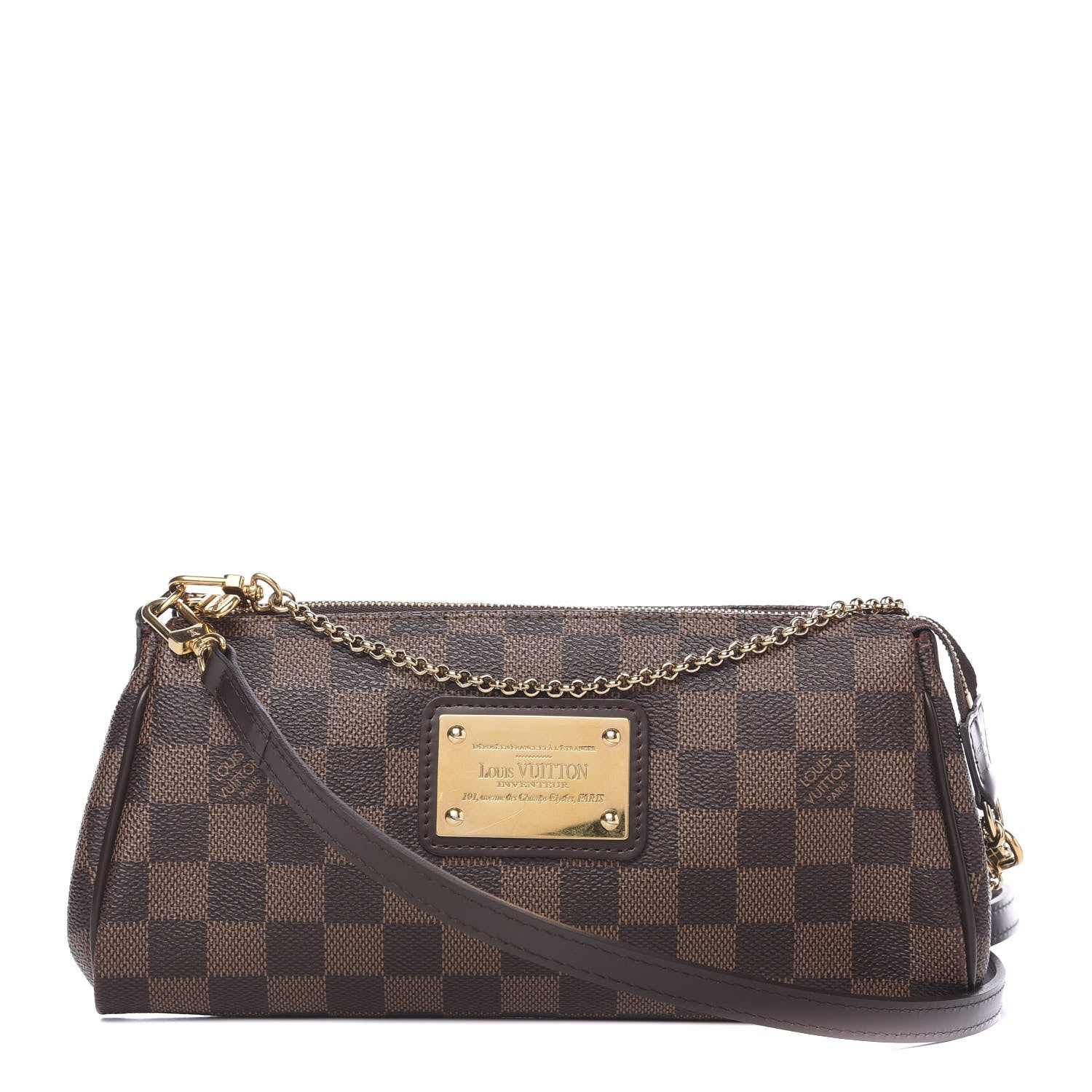 Louis Vuitton Damier Ebene Eva Clutch 1 of 9