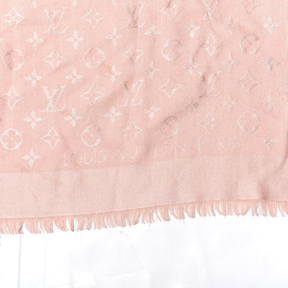 Louis Vuitton Silk Wool Monogram Shawl Rose 3 of 3