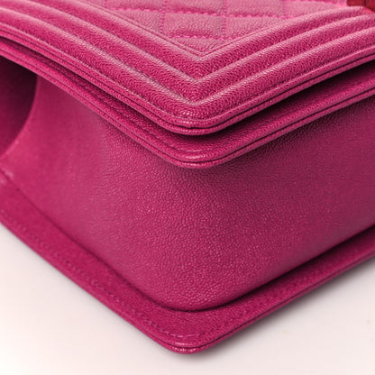 Chanel Caviar Quilted Medium Boy Flap Fuchsia 9 of 11