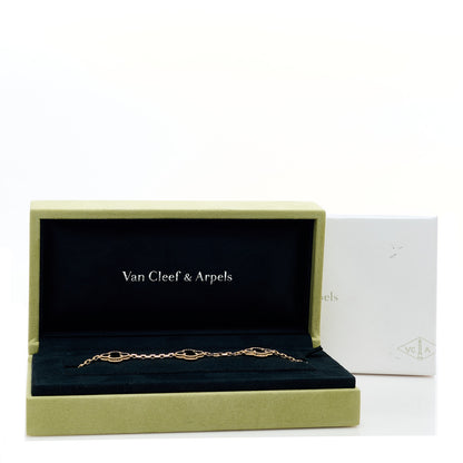 Van Cleef & Arpels 18K Yellow Gold Black Onyx 5 Motifs Vintage Alhambra Bracelet 5 of 5