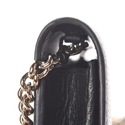 Gucci Dollar Calfskin Interlocking G Chain Wallet Black 10 of 14