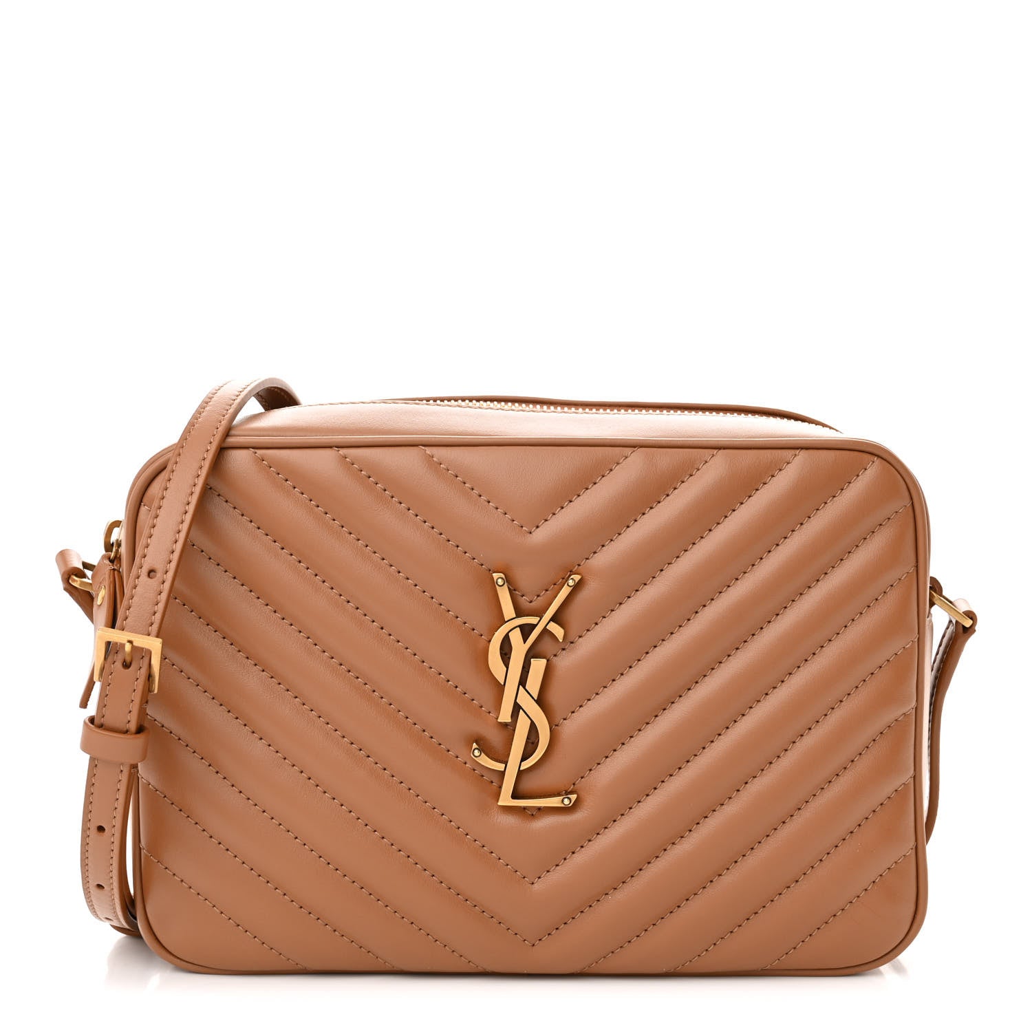 Saint Laurent Calfskin Matelasse Monogram Lou Camera Bag Cinnamon 1 of 11