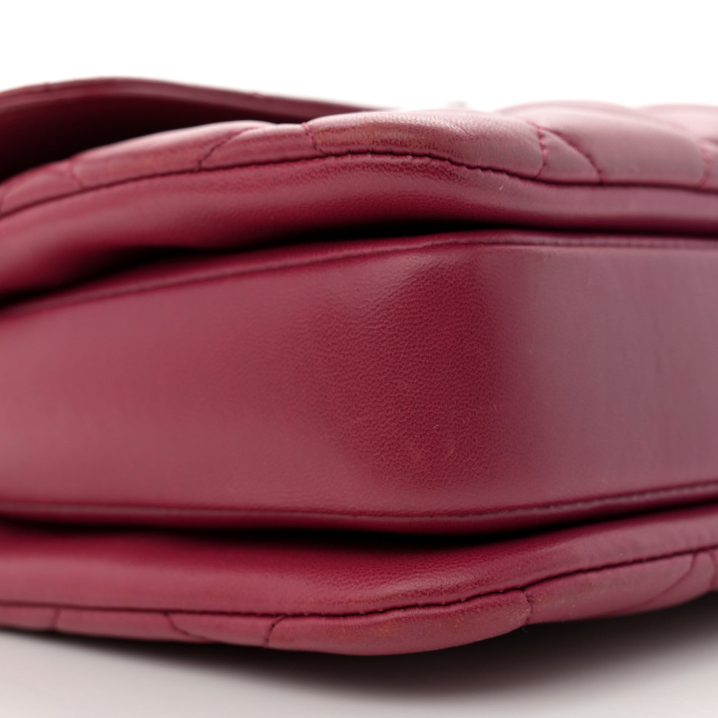 Lambskin Quilted Medium Trendy CC Flap Dual Handle Bag Dark Pink