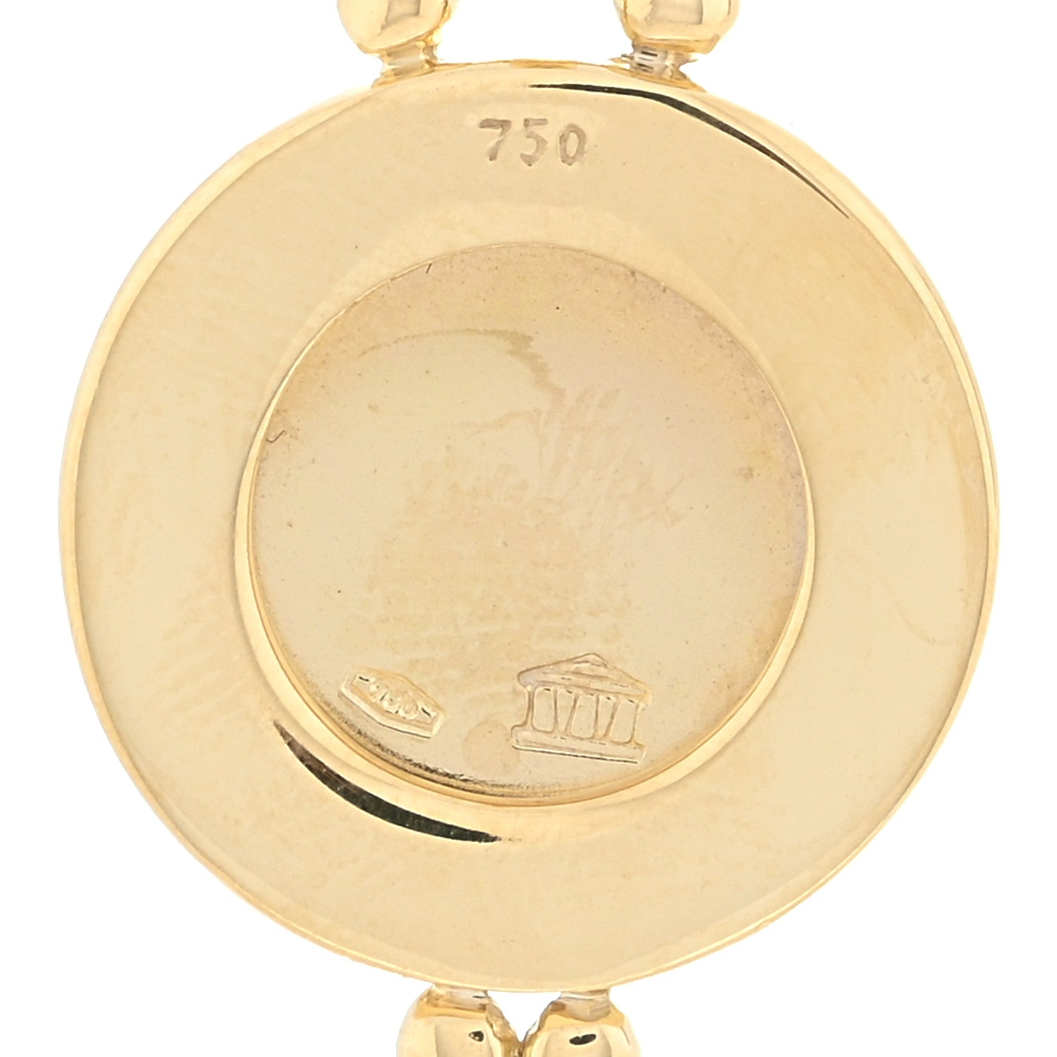 Temple St. Clair 18K Yellow Gold Diamond 10mm Pave Angel Pendant 3 of 3