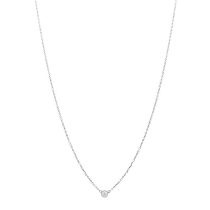 Tiffany Platinum Diamond .08ct Elsa Peretti Diamonds by the Yard Pendant Necklace 1 of 6