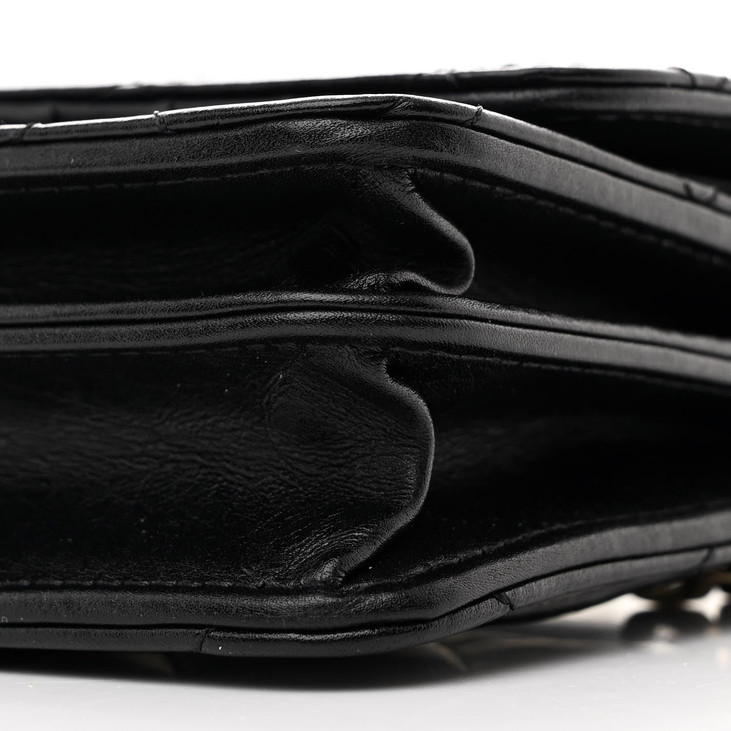 Chanel Calfskin Quilted Mini Maxi Pearls Wallet On Chain WOC Black 11 of 13