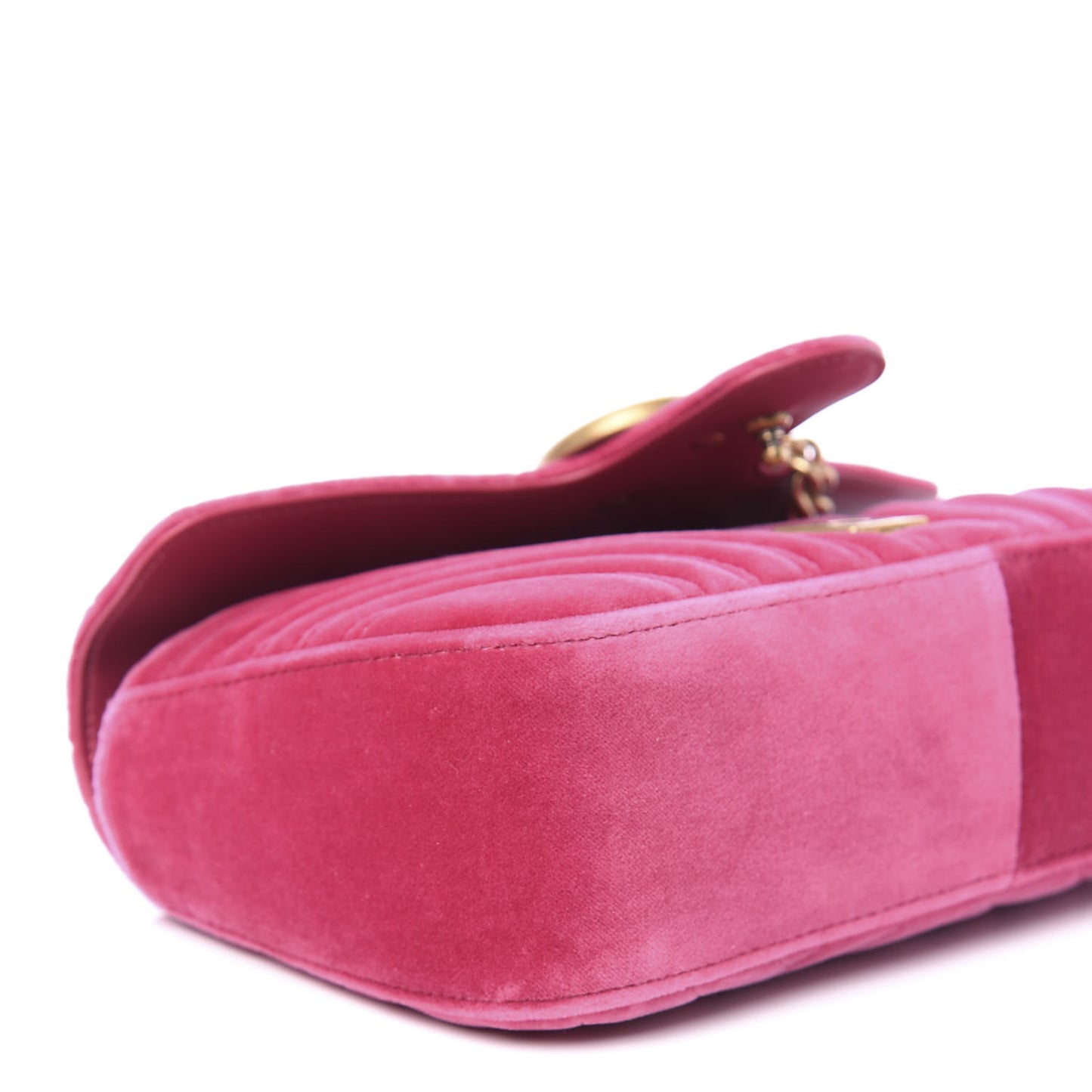 Velvet Matelasse Small GG Marmont Shoulder Bag Light Raspberry Rose