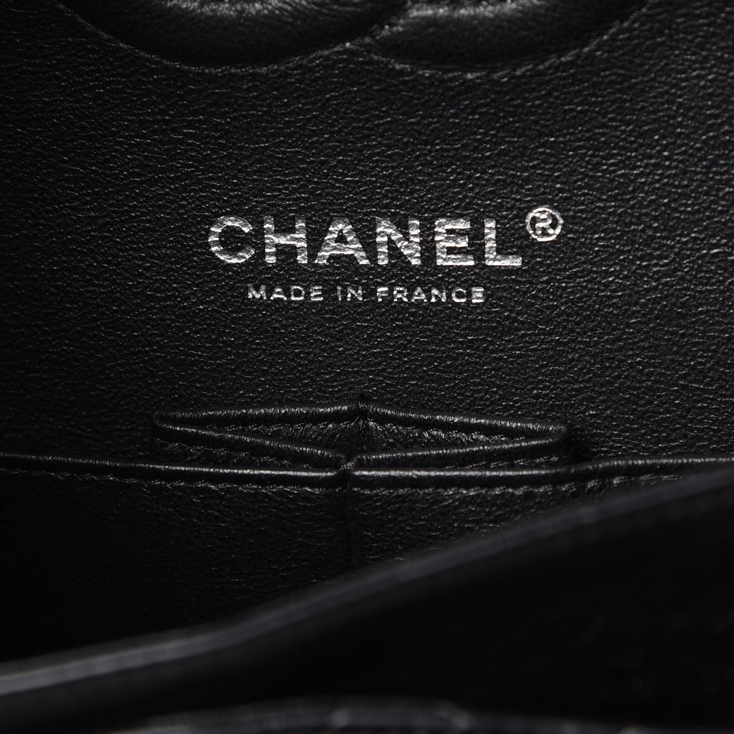 Crumpled Calfskin Quilted Medium Double Flap So Black