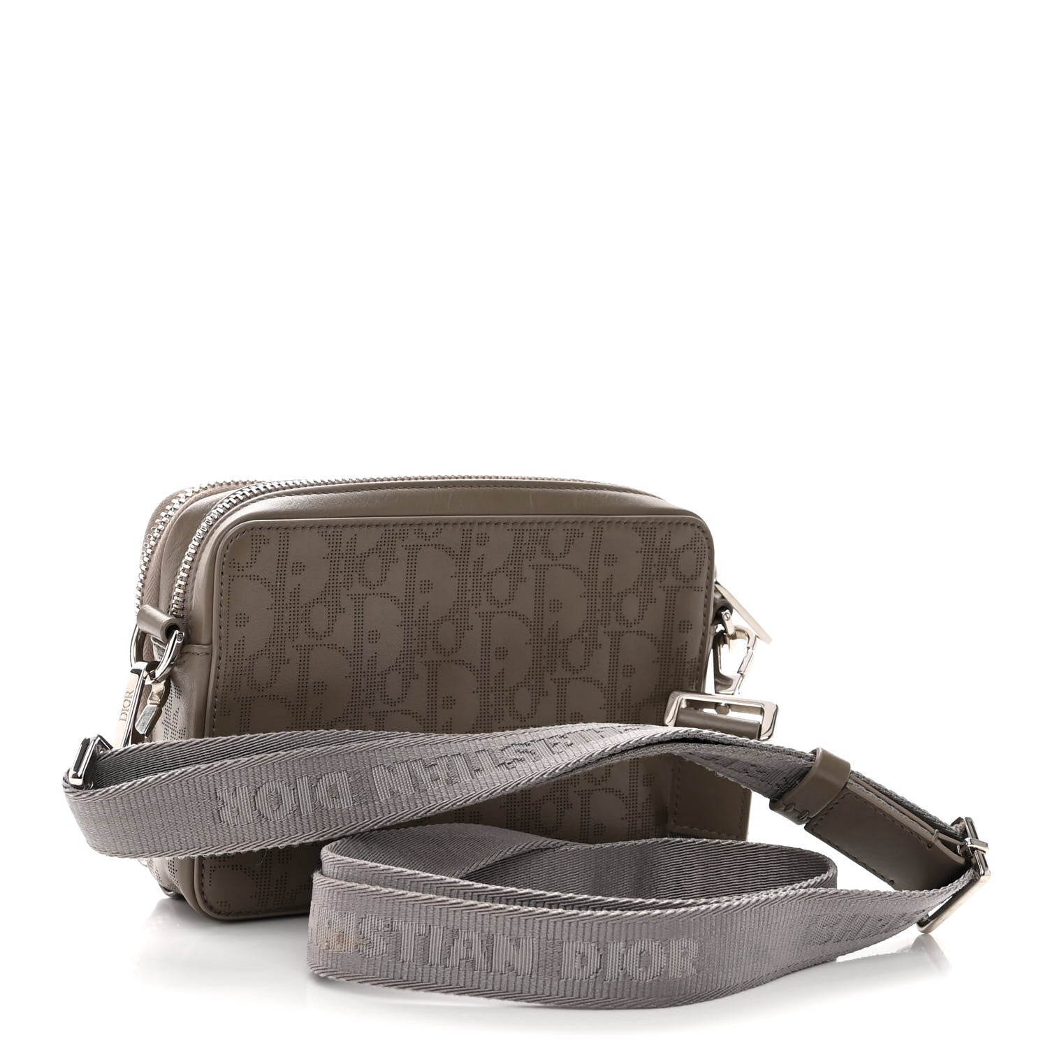 Christian Dior Calfskin Oblique Galaxy Perforated Messenger Marron Multicolor 3 of 10