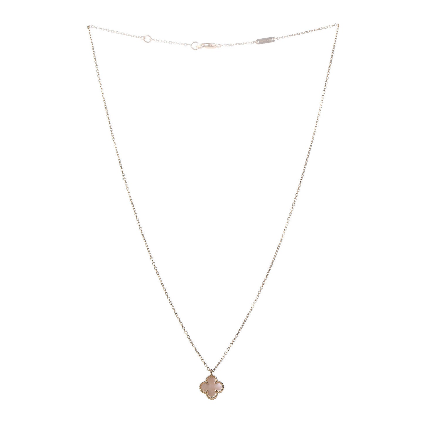 18K Yellow Gold Mother of Pearl Sweet Alhambra Pendant Necklace