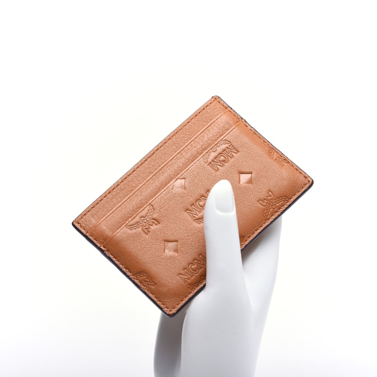 Calfskin Ottomar Monogram Mini Card Case Cognac