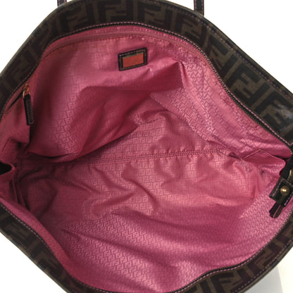 Fendi Zucca Spalmati Medium Roll Tote Tobacco Light Pink 4 of 13