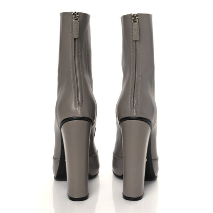 Gucci Calfskin Twiggy Horsebit Boot 39 Storm Grey 5 of 14