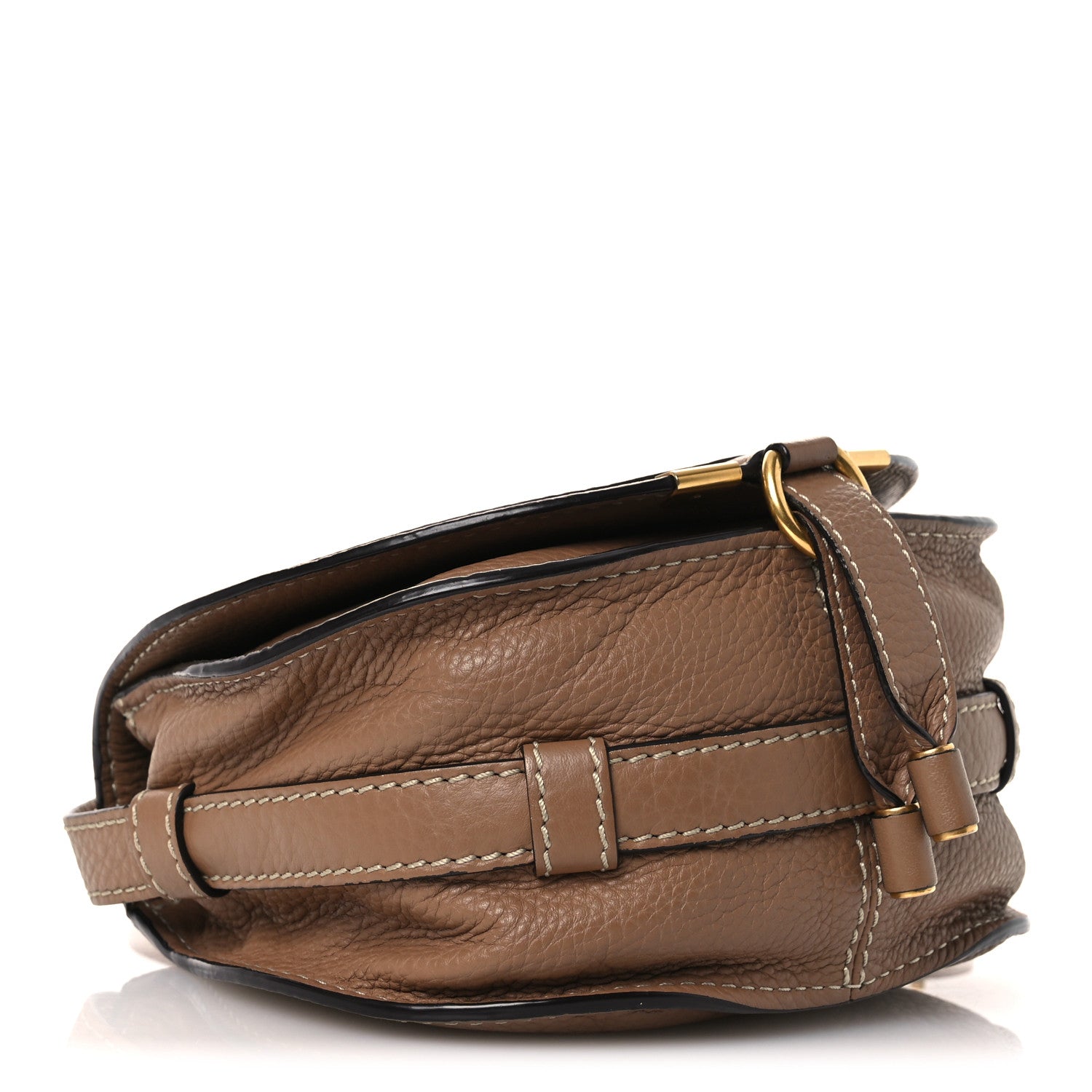 Chloe Calfskin Mini Marcie Round Crossbody Bag Nut 4 of 11