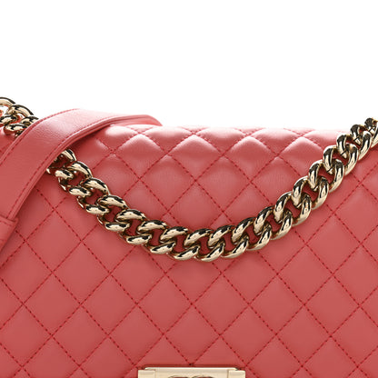 Chanel Calfskin Quilted Medium Boy Flap Coral 8 of 10